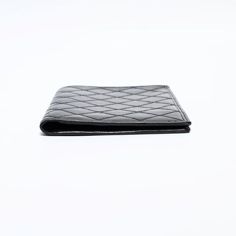 CHANEL No. 2 1991-1994 Bicolor Lambskin Purse black WS22045