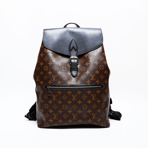 LOUIS VUITTON 2015 Monogram Macassar Parc Backpack Â· Daypack Brown WS22049