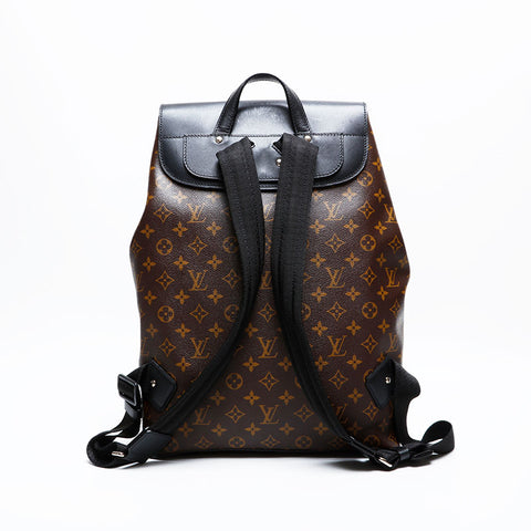 LOUIS VUITTON 2015 Monogram Macassar Parc Backpack Â· Daypack Brown WS22049