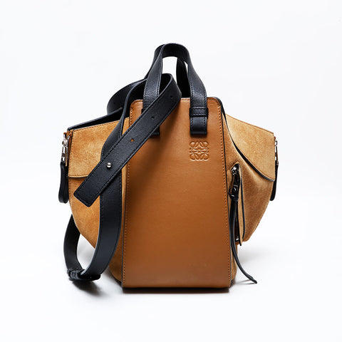 ロエベ LOEWE ハンモック スエード ハンドバッグ ベージュ WS22051