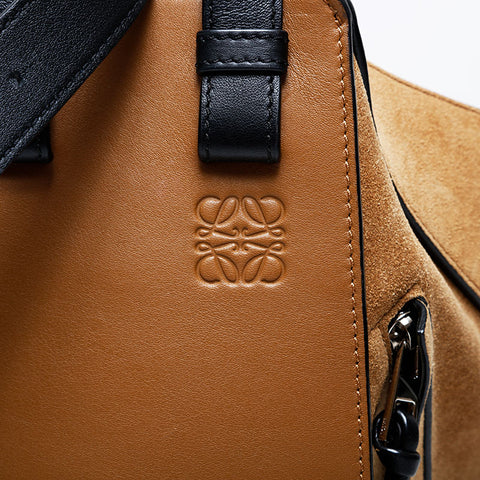 ロエベ LOEWE ハンモック スエード ハンドバッグ ベージュ WS22051
