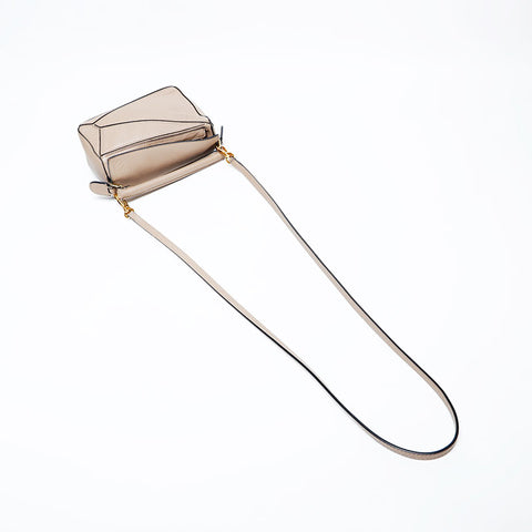 LOEWE Puzzle Leather Nano Mini Shoulder Bag beige WS22055