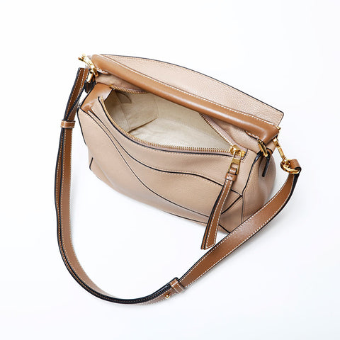 LOEWE Puzzle Leather Small Shoulder Bag beige WS22056