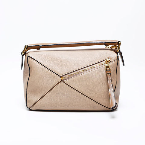 LOEWE Puzzle Leather Small Shoulder Bag beige WS22056