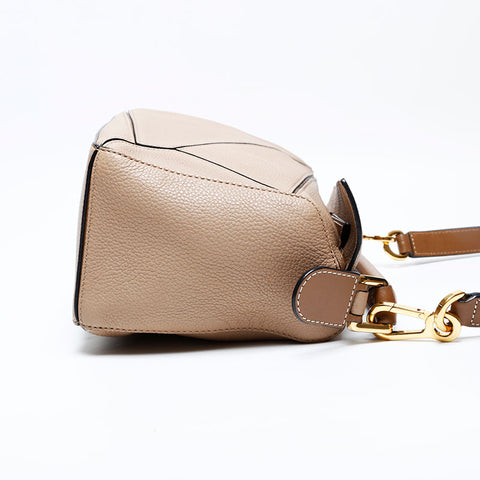 LOEWE Puzzle Leather Small Shoulder Bag beige WS22056