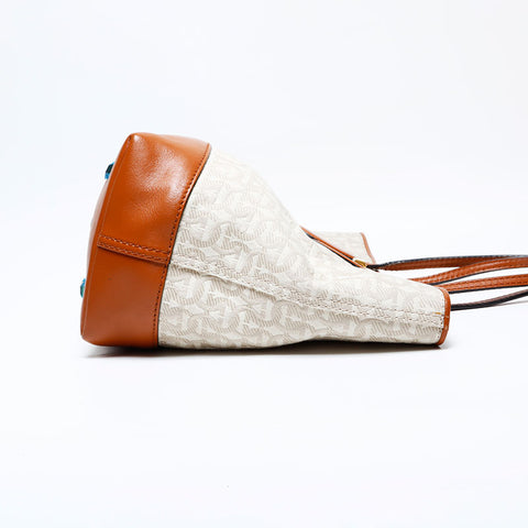 Salvatore Ferragamo Canvas Gancini Tote Bag beige WS22060