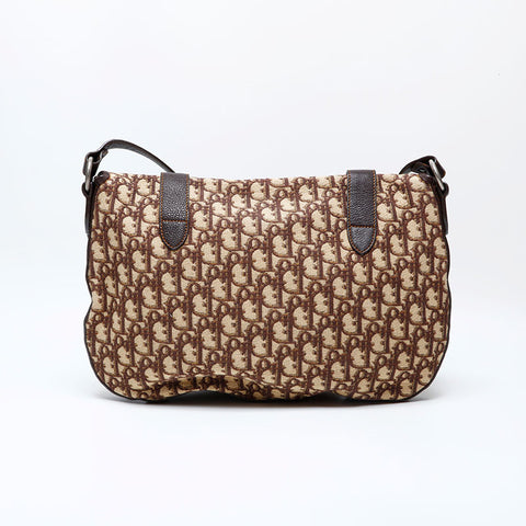 Christian Dior Trotta Canvas Shoulder Bag Brown WS22061