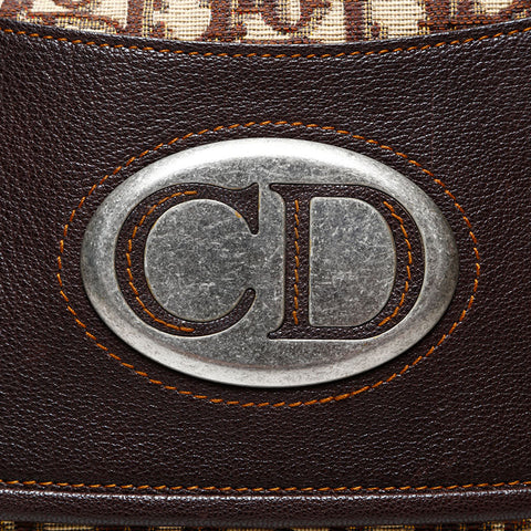 Christian Dior Trotta Canvas Shoulder Bag Brown WS22061