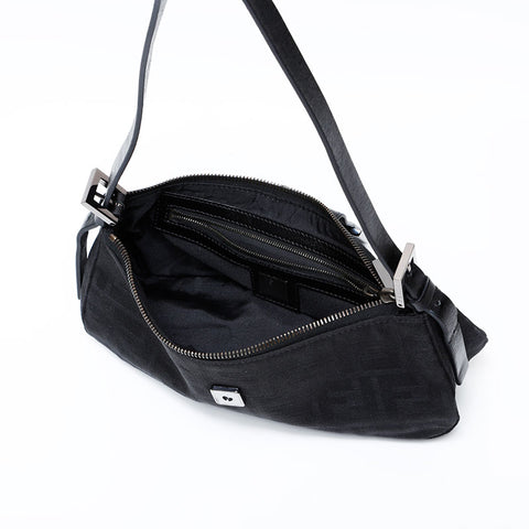 フェンディ FENDI キャンバス ズッカ ショルダーバッグ ブラック WS22062