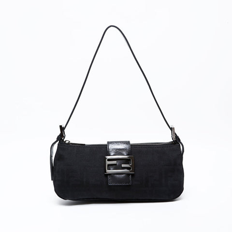 フェンディ FENDI キャンバス ズッカ ショルダーバッグ ブラック WS22062