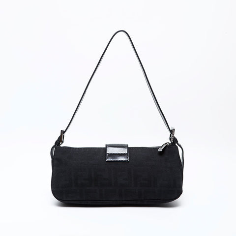 フェンディ FENDI キャンバス ズッカ ショルダーバッグ ブラック WS22062