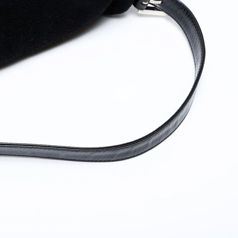 フェンディ FENDI ウール マンマバケット ショルダーバッグ ブラック WS22063