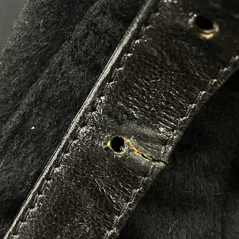 フェンディ FENDI ウール マンマバケット ショルダーバッグ ブラック WS22063