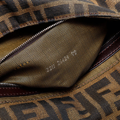 フェンディ FENDI ズッカ マンマバケット ショルダーバッグ ブラウン WS22067