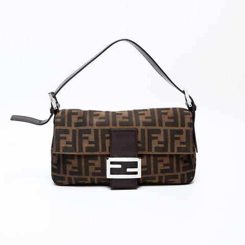 フェンディ FENDI ズッカ マンマバケット ショルダーバッグ ブラウン WS22067