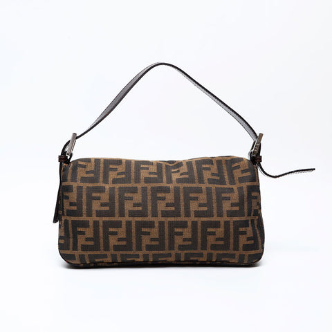 フェンディ FENDI ズッカ マンマバケット ショルダーバッグ ブラウン WS22067