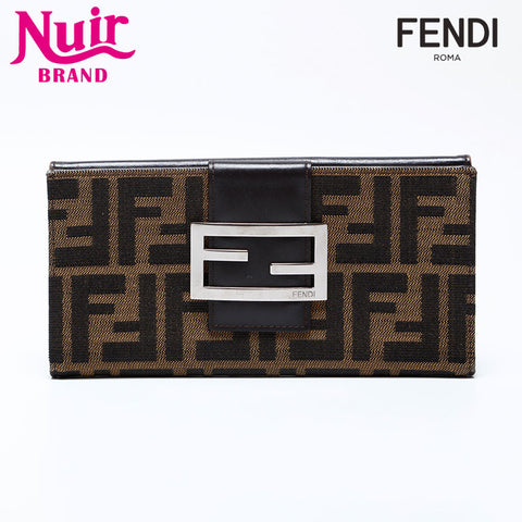 FENDI Zucca Canvas Mamma Purse Brown WS22068