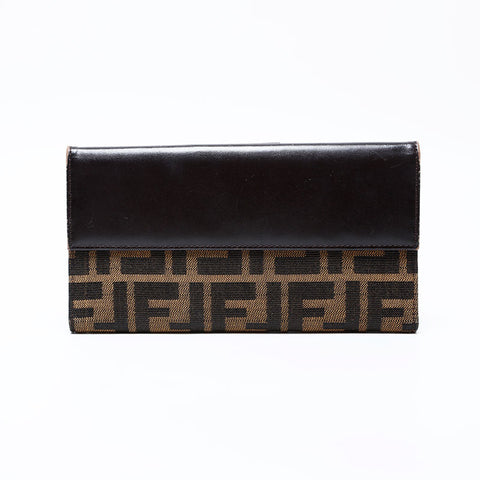 FENDI Zucca Canvas Mamma Purse Brown WS22068