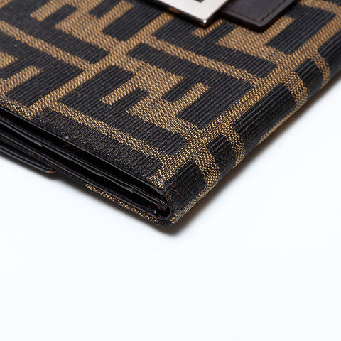 FENDI Zucca Canvas Mamma Purse Brown WS22068