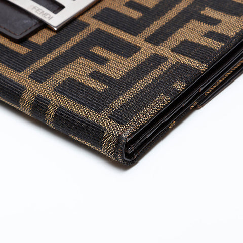 FENDI Zucca Canvas Mamma Purse Brown WS22068