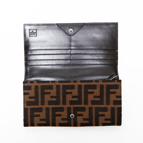 FENDI Zucca canvas Purse Brown WS22069