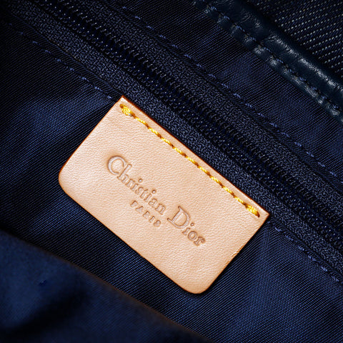Christian Dior Denim saddle bag Shoulder Bag Navy WS22071