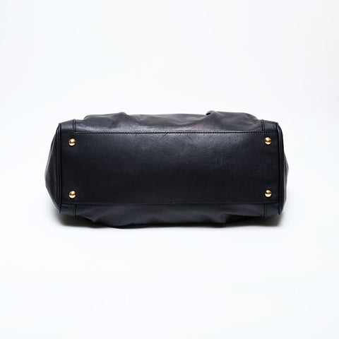 Salvatore Ferragamo Leather Gancini Tote Bag black WS22072