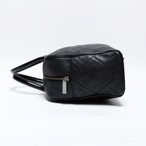 CHANEL No. 6 2000-2002 Caviar Bowling Bag Boston bag black WS22077