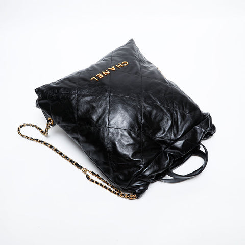 CHANEL 22 Chain Leather Backpack Â· Daypack black WS22079