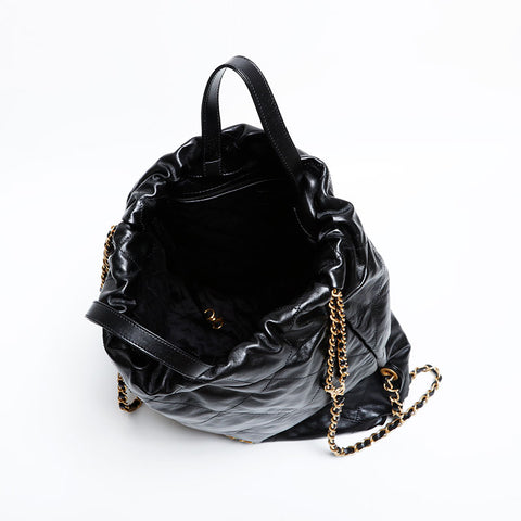 CHANEL 22 Chain Leather Backpack Â· Daypack black WS22079