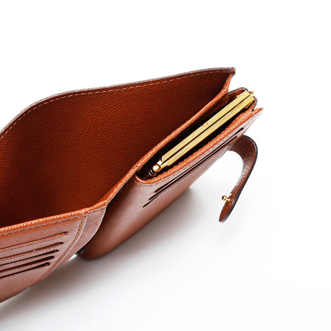 LOUIS VUITTON 2007 Monogram Portefeuille Viennois Bifold Wallet Brown WS22082