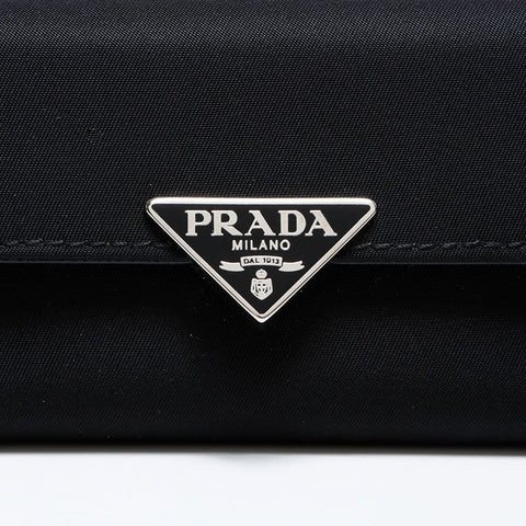プラダ PRADA トライアングル ロゴ ナイロン キーケース ブラック WS22085