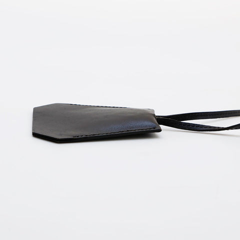 エルメス HERMES レザー クロシェット ケース ネックレス ブラック WS22088