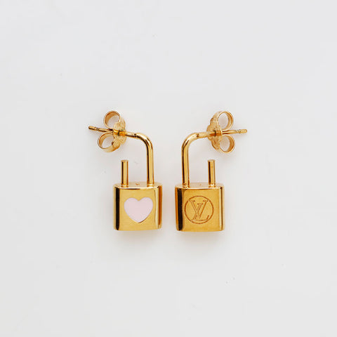 LOUIS VUITTON 2020 Logo Heart Cadena Pierce gold WS22091