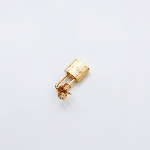 ルイ・ヴィトン LOUIS VUITTON 2020製 ロゴ ハート カデナ ピアス ゴールド WS22091