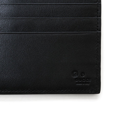 Gucci Micro GG Shima Leather Bifold钱包黑色WS22093