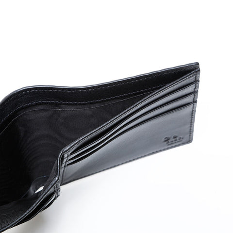 Gucci Micro GG Shima Leather Bifold钱包黑色WS22093