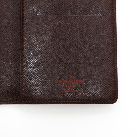 Louis Vuitton 2001 Damier Bifold Wallet Portefeuille Brazza Ebene Purse Brown WS22094