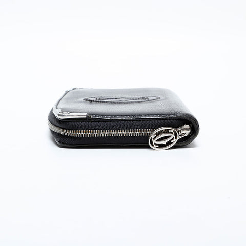 卡地亚必须做圆形Zip Purse Black WS22096