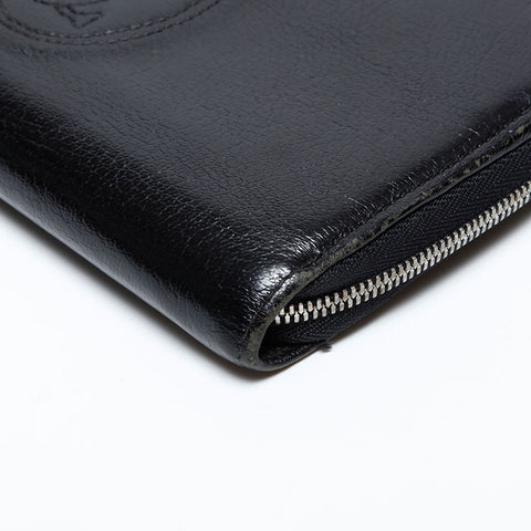 卡地亚必须做圆形Zip Purse Black WS22096