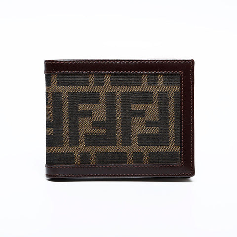 Fendi Zucca帆布Bifold钱包棕色WS22097