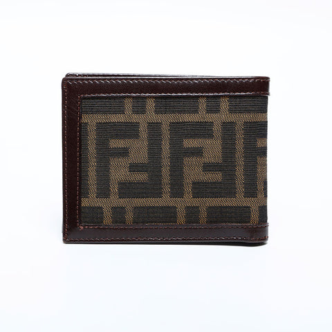 Fendi Zucca帆布Bifold钱包棕色WS22097