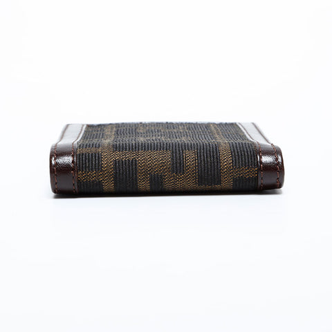 Fendi Zucca帆布Bifold钱包棕色WS22097