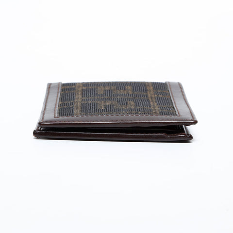 Fendi Zucca帆布Bifold钱包棕色WS22097