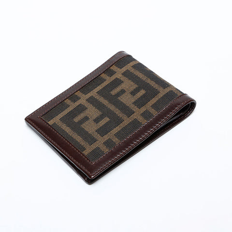 Fendi Zucca帆布Bifold钱包棕色WS22097