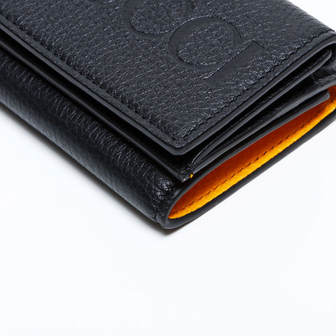 Gucci-Logo Kompakt Wallet Leder Mini Tri-Fold Wallet Navy WS22098