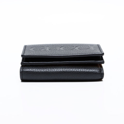 Gucci-Logo Kompakt Wallet Leder Mini Tri-Fold Wallet Navy WS22098