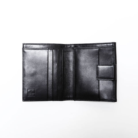 Fendi Zucchino帆布Bifold钱包黑色WS22099