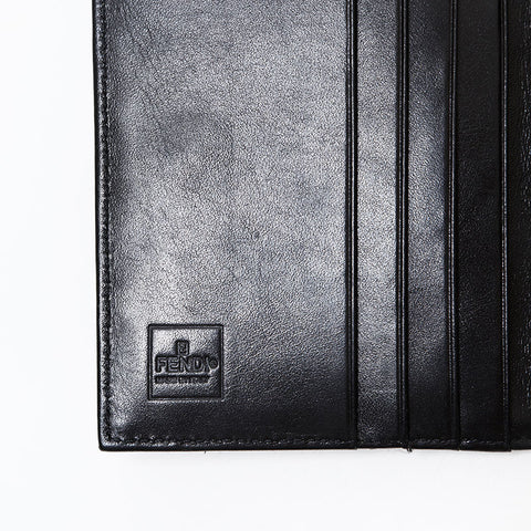Fendi Zucchino帆布Bifold钱包黑色WS22099