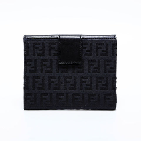 FENDI Zucchino Canvas Bifold Wallet black WS22099